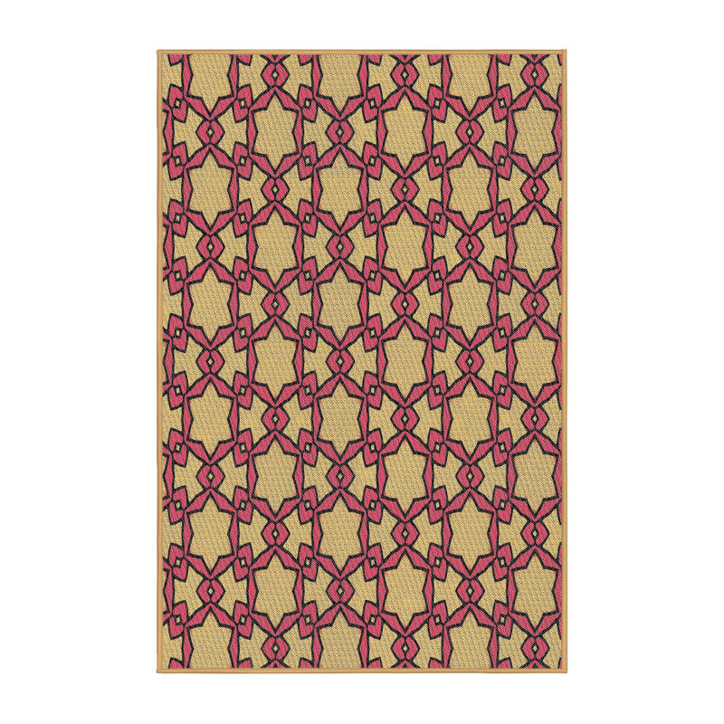 Rose Tapis décoratif Schoenberger, Rectangle 5 pi x 7 pi