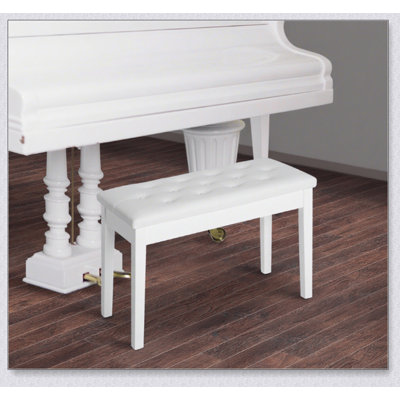 Duo banc de piano avec siège capitonné en similicuir, parfait pour l'esthétique campagnarde traditionnelle et les sièges confortables