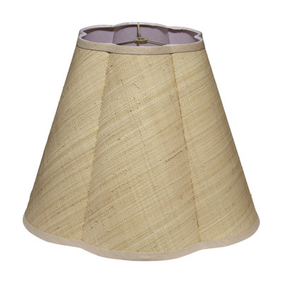 Scalloped Raffia Lamp Shade, Large