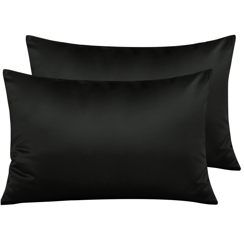  Housse de coussin en microfibre, Très grand, Black
