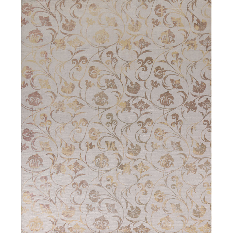 Tapis moderne à motif floral all-over 8 x 10
