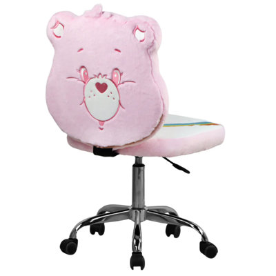 Care Bears Cheer Bear Swivel Vanity Chair, Armless Chair With Wheels And Adjustable Height