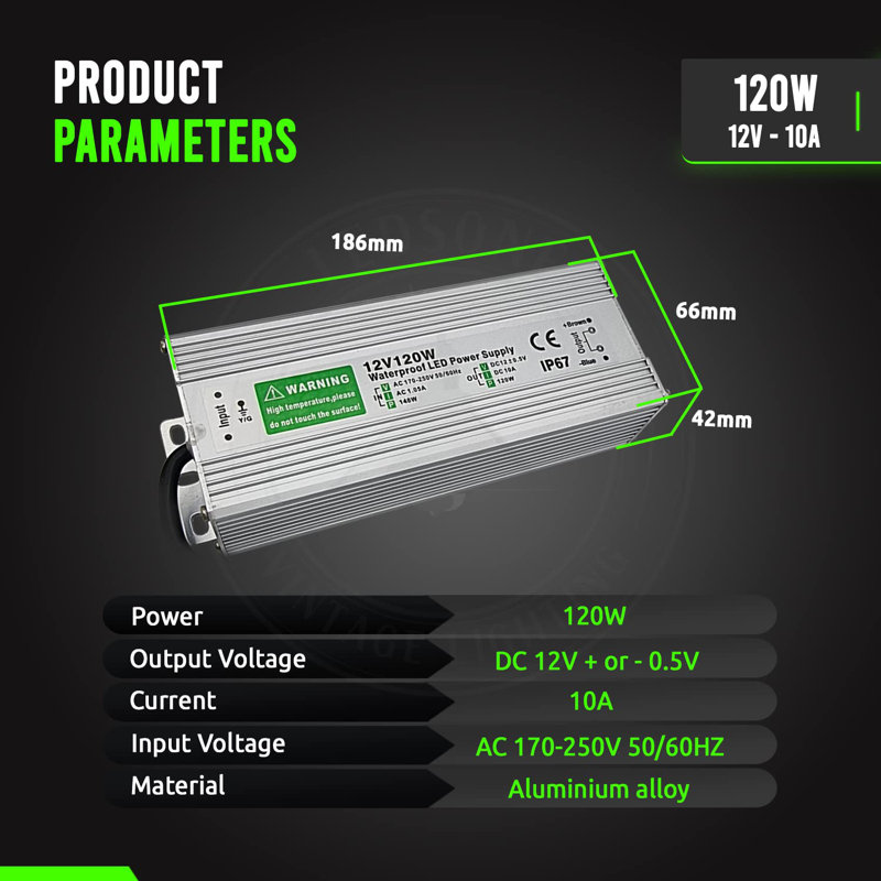 120W 12V Electronic Transformer