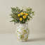 Vase de table en céramique avec imprimé citron, vase décoratif à deux poignées pour la décoration intérieure