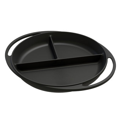 Lava Enameled Cast Iron Skillet 9.5 inch-3-Compartment Plate
