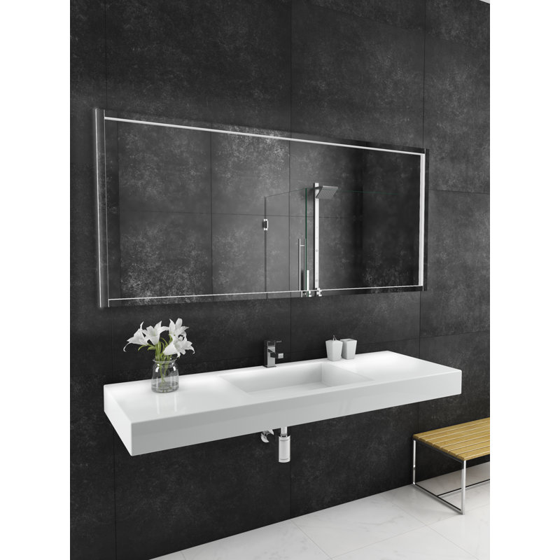 Miroir éclairée à intensité variable flore, H 32 po x l 70 po, 3000 K