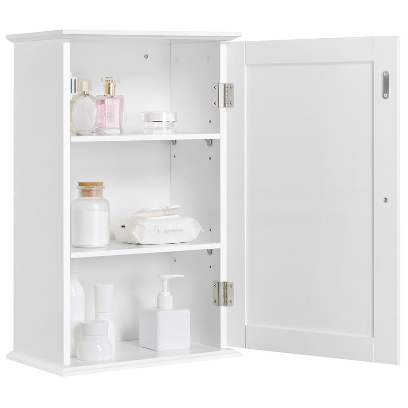 Wall Bathroom Cabinet with Single Door, White