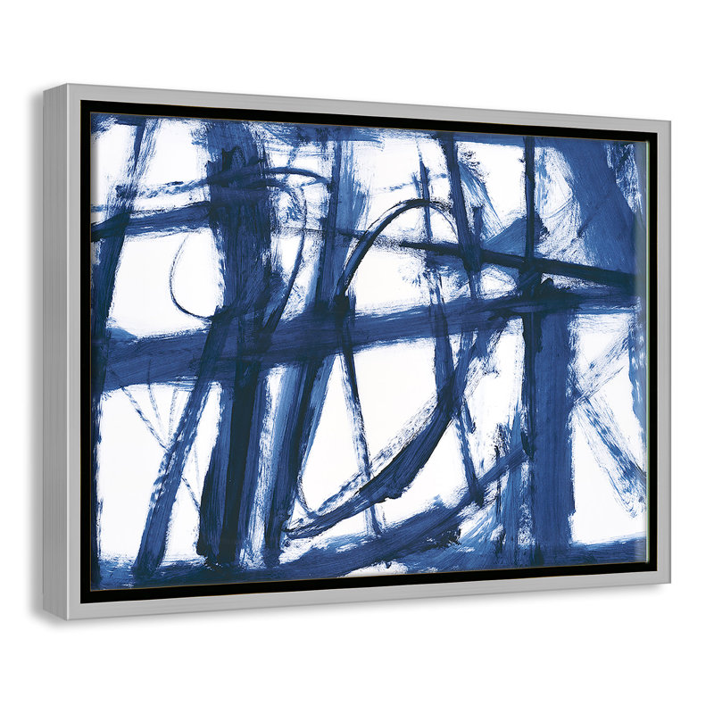 Winter Lake Horizon - peinture à cadre flottant, H 24 po x l 24 po x P 2 po, Cadre noir