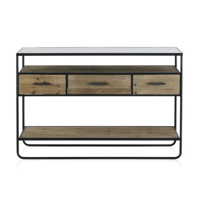 Abbygale 120cm Glass Top Console Table
