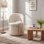 Fauteuil d'appoint rembourré pivotant avec dossier haut-1629528279