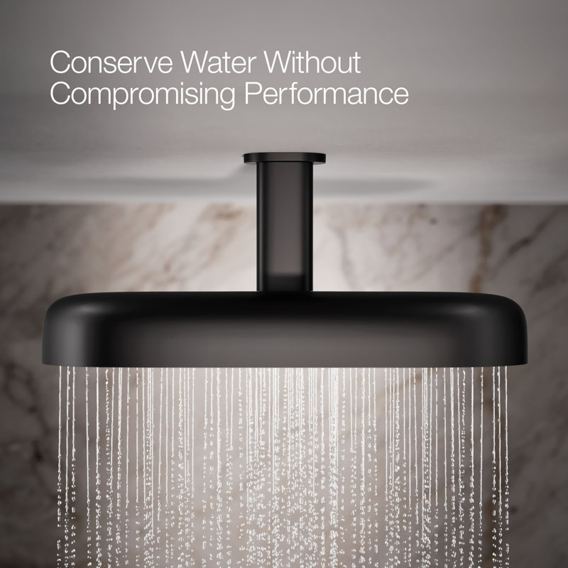 Statement™ 18" 2.5 GPM Oblong Rainhead, Matte Black