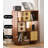 Nordic Holly Wood Sideboard With Sliding Doors For Storage And Bookshelf