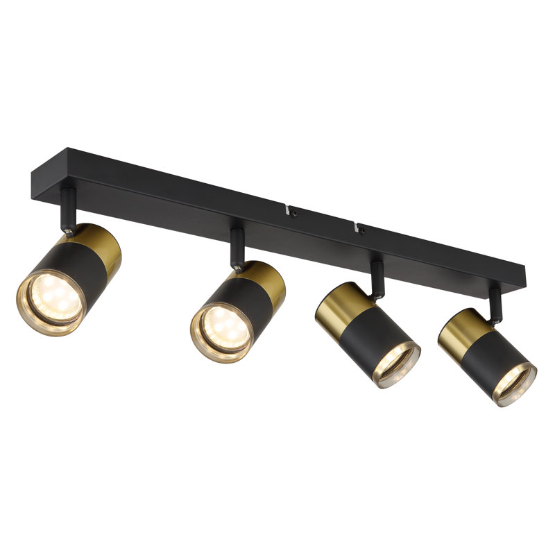 Abbriella Aluminium Spotlight, Matte Black/Gold, Matte Black