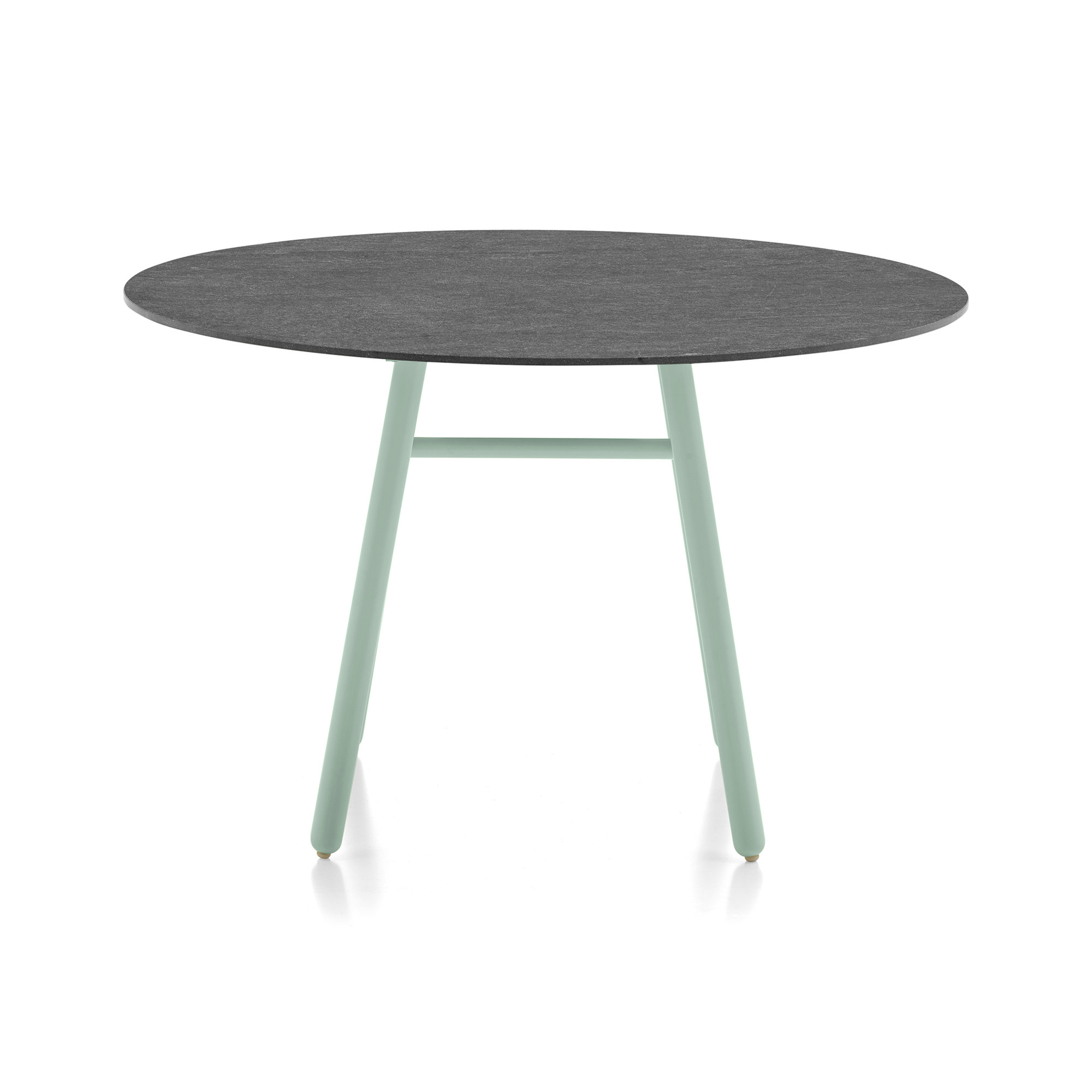 Yo! Bistro Table with Metal Legs, Matt Thyme Green, Cardoso Black