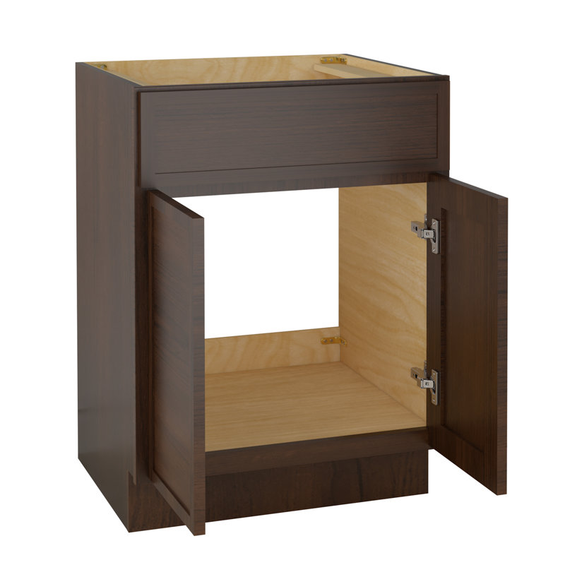 24'' Single Bathroom Vanity Base Only, Brown