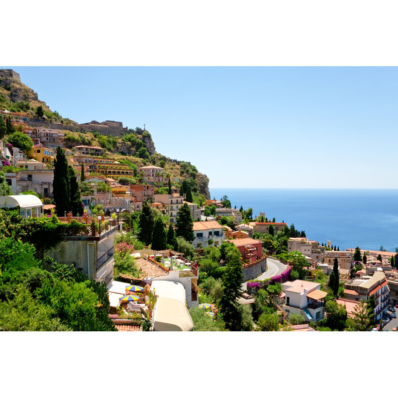 Taormina In Castelmola, Sicily by VvoeVale - Wrapped Canvas Print, 30cm H x 46cm W