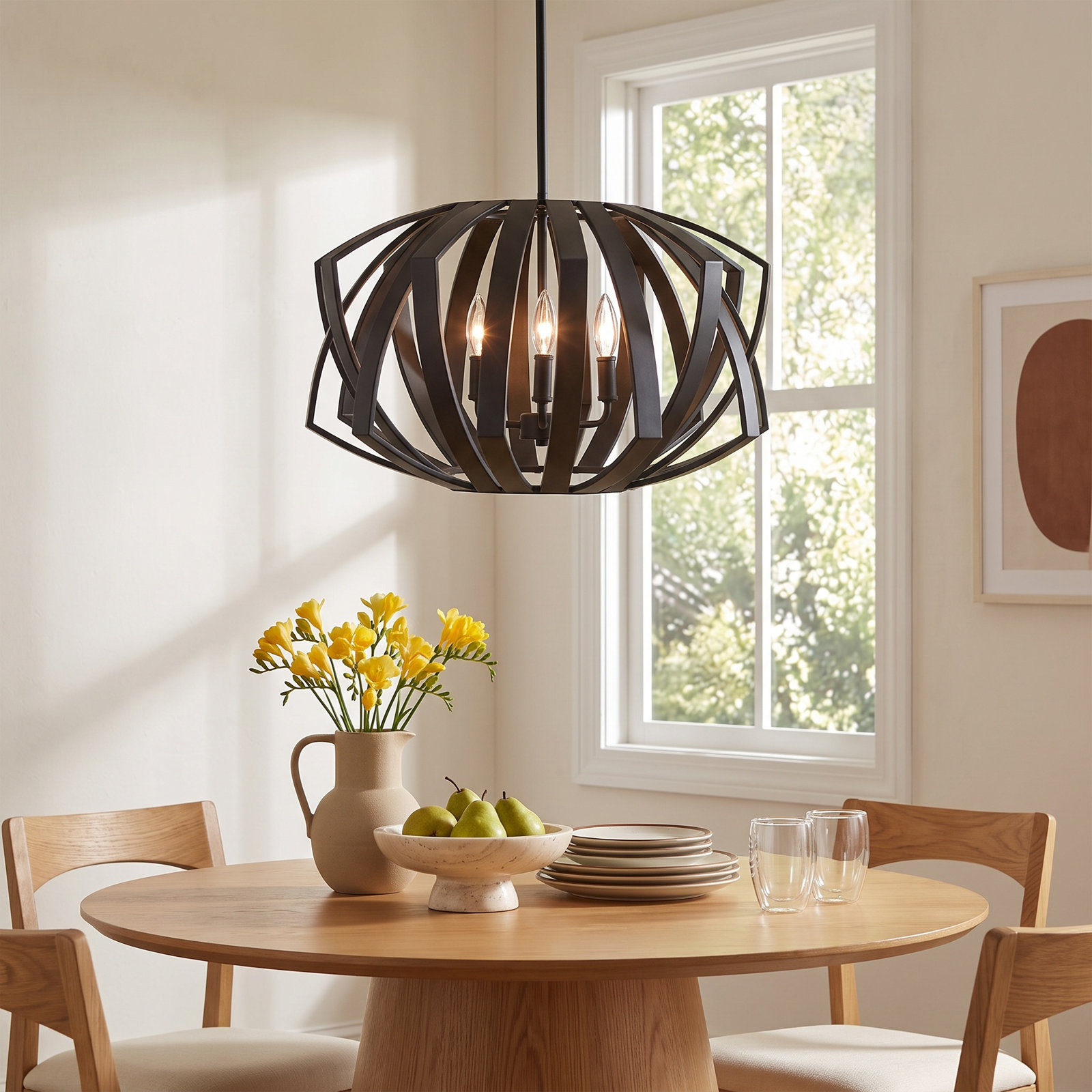 Safeera 3 Light Metal Pendant