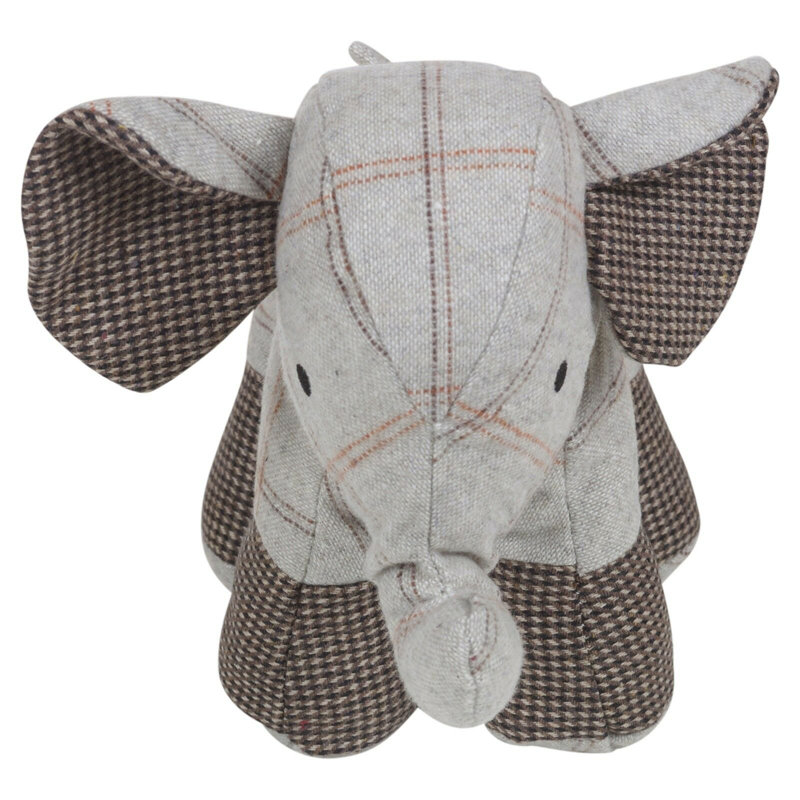 Hartlepool Elephant Plastic Draught Excluder, White/Brown