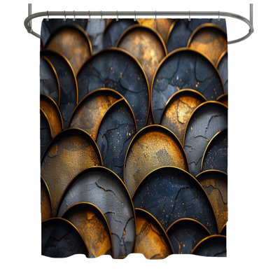 Fish Scale Texture Shower Curtain
