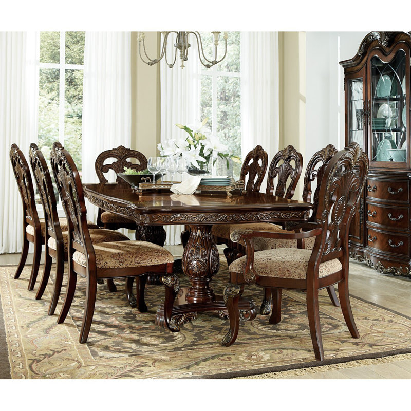 Beautiful Traditional Design 1Pc Rectangular Dining Table With 2X Extension Leaf With Tipping