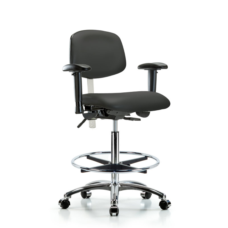 Chaise de dessin Beauregard, Roulettes, Anthracite, Non inclus