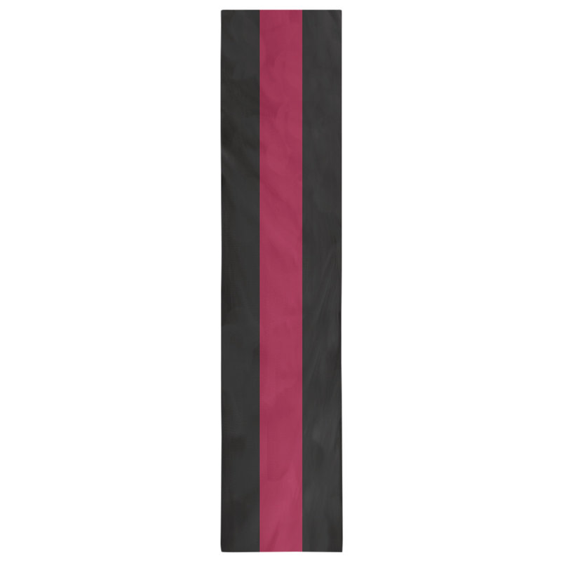 Miami Basketball Table Runner, Black/Red/Black, 72" L x 16" W, Poly Twill