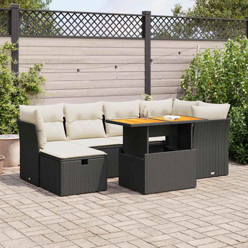 Ensemble de canapé de jardin Vidaxl - noir