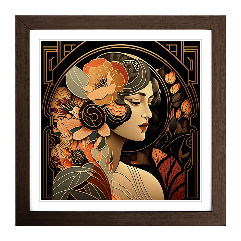 Single Picture Frame Print on Wood, Walnut