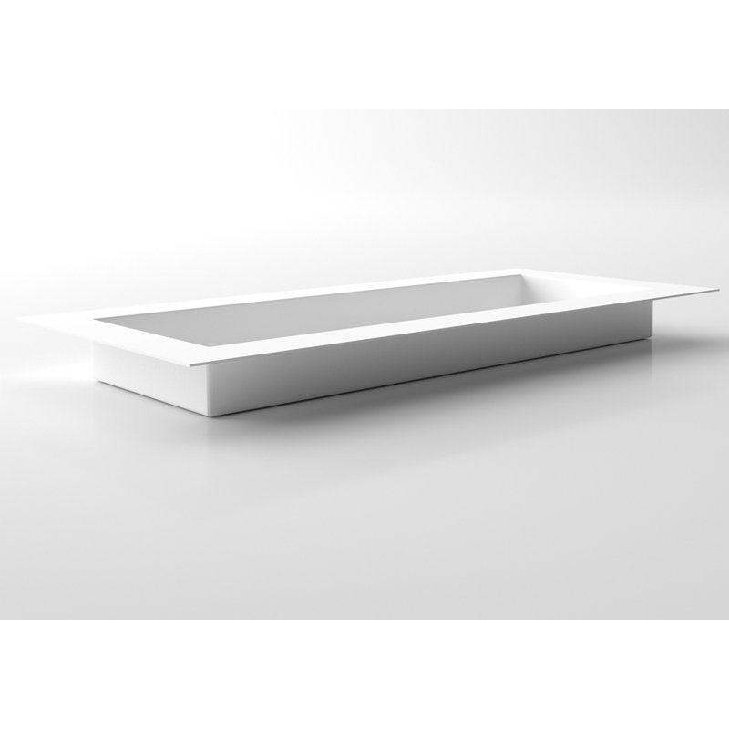 Geo Series Metal Planter Box, White