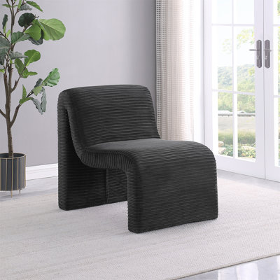 Fauteuil d'appoint courbé sans accoudoirs Winne