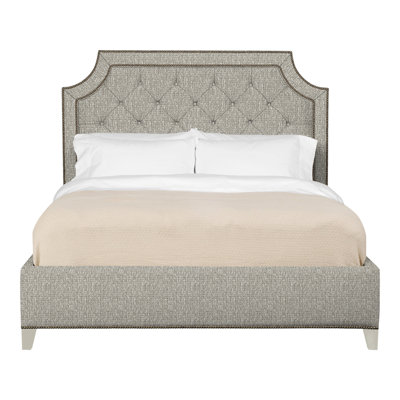 Audrey/Asher Queen Tufted Upholstered Low Profile Panel Bed