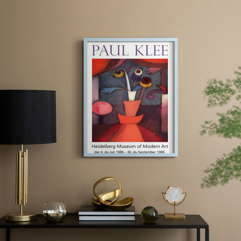 «Klee Posters II», reproduction encadrée - bois massif, H 30 po x l 24 po, Bleu