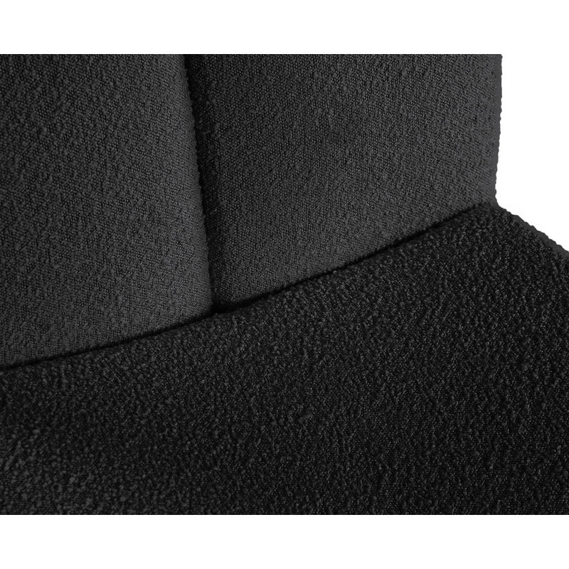 Fauteuil de chambre Iyesha, Tissu bouclé noir