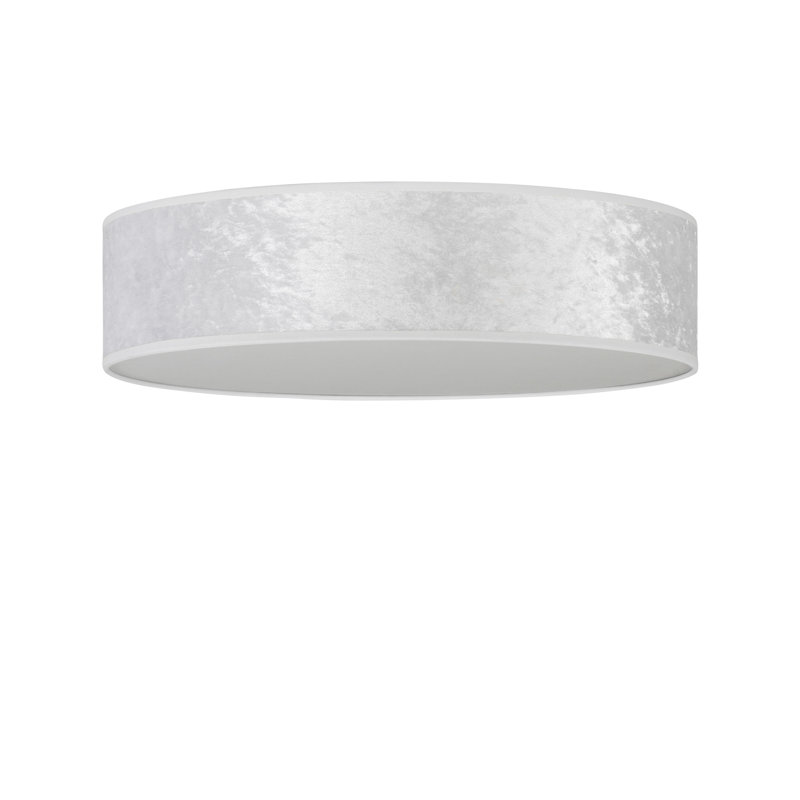 Quince Fabric Flush Mount, White