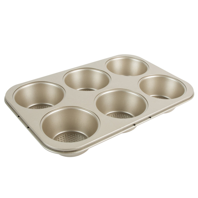 Kitchen Details 6 Cup Steel Muffin Pan with Lid