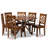 Nella 7-Piece Contemporary Style Brown Finish Dining Set, 29.7" H X 44.6" W X 44.6" D-734223449-734223448-734223461