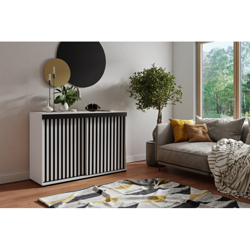 Ortis 2 - Door Standard Accent Cabinet, White, 94cm H x 120cm W x 45cm D