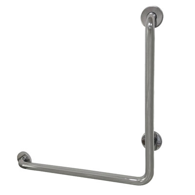 Kingston Brass Made To Match 24-Inch X 24-Inch L-Shaped Grab Bar, 1-1/4 Inch O.D, Left Hand