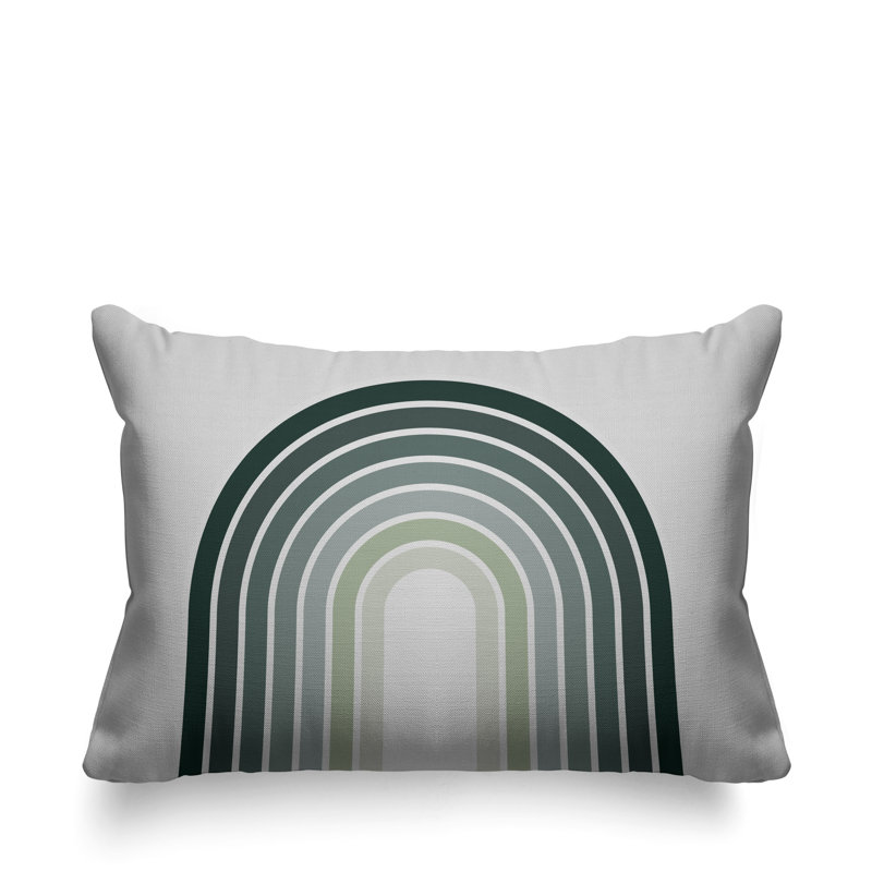 Outdoor Reversible Throw Pillow, Emerald