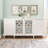 Retha 84in Wooden 4 Door Credenza in White-948867808