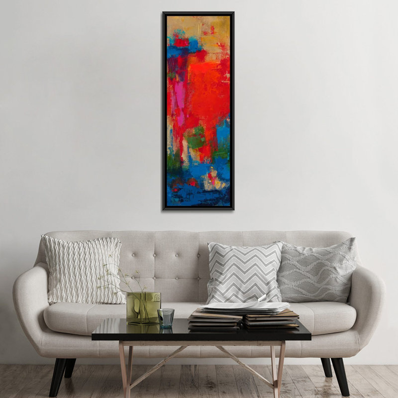 « totem », impression sur toile, H 36 po x l 12 po x P 1,5 po, Toile avec cadre noir