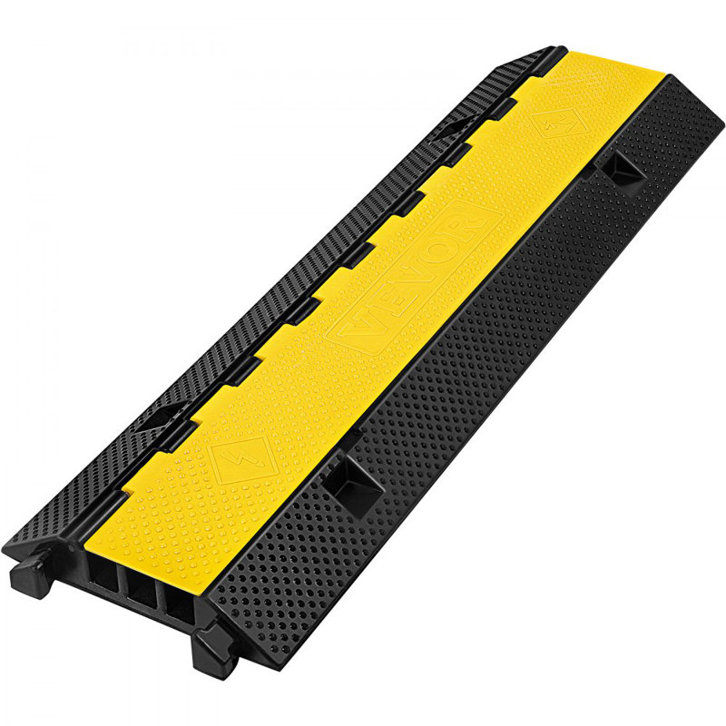 Paquet de 1 rampe de protection de câble en caoutchouc à 3 canaux 44000 lb