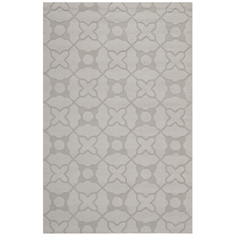 Tapis géométrique en laine tissé à la main Soukup, Rectangle 3 pi x 5 pi