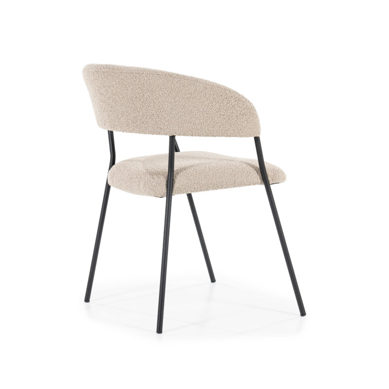 Dining Chair Upholstered Arm Chair, Taupe