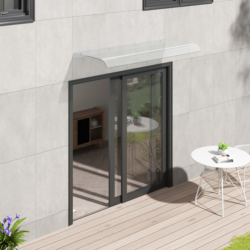 17 Stories 100cm W x 43cm D Plastic Cover Retractable Door / Window Awning