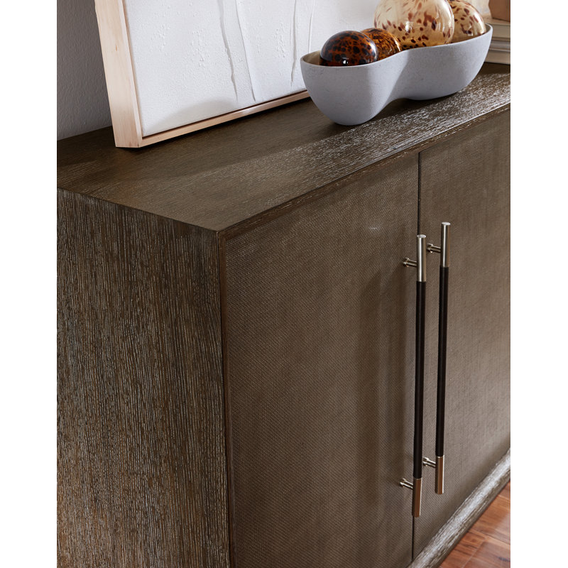 Console de divertissement Modern Mood, Bois foncé / vison