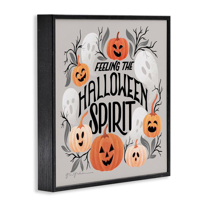 «Feeling Halloween Spirit», estampe numérique par Gia Graham, H 24 po x l 24 po, Giclée encadrée noir minuit