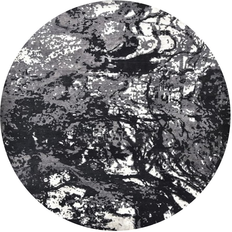 Abstract Indoor Rug, Round 8'