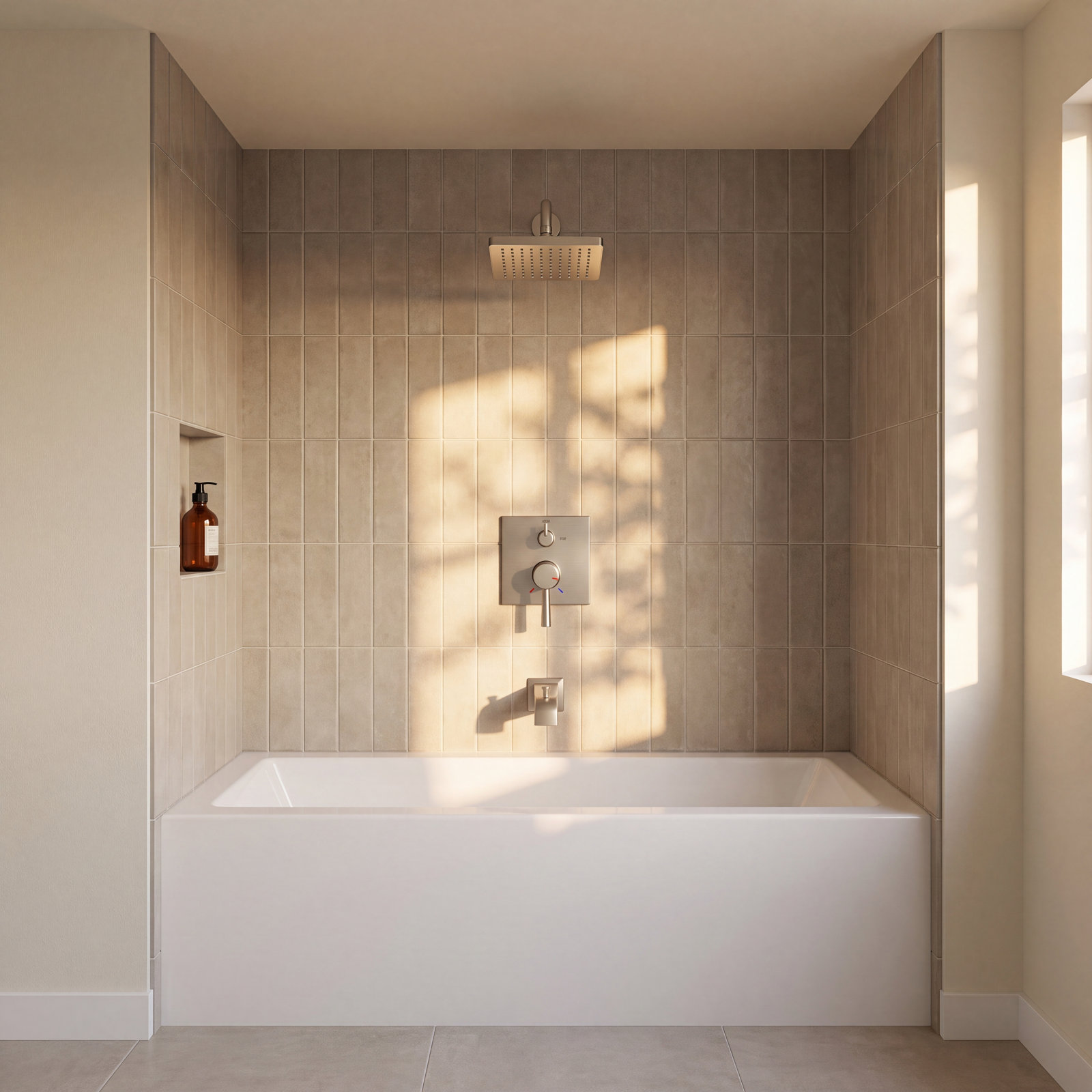 Pivotal® Tub and Shower Faucet, Lumicoat Stainless