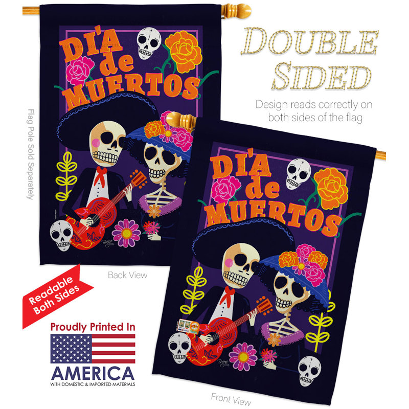 Drapeau de maison Dia De Muertos